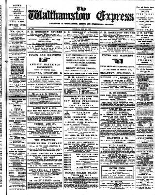 cover page of Walthamstow Express published on May 22, 1897