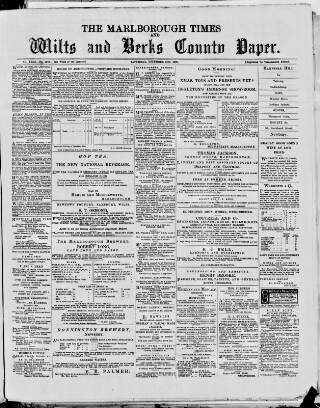 cover page of Marlborough Times published on December 13, 1890