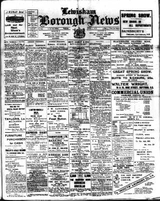 cover page of Lewisham Borough News published on April 1, 1910