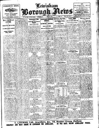 cover page of Lewisham Borough News published on May 22, 1914