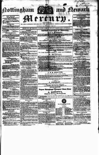 cover page of Nottingham and Newark Mercury published on May 22, 1840