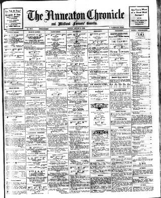 cover page of Nuneaton Chronicle published on August 2, 1929