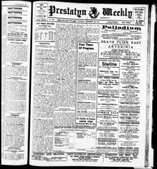cover page of Prestatyn Weekly published on November 2, 1935