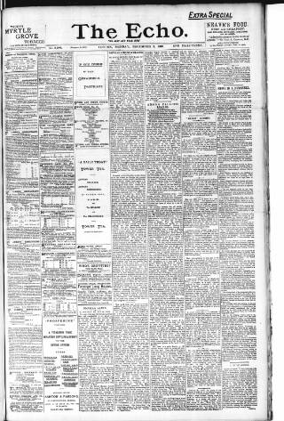 cover page of Echo (London) published on November 2, 1896