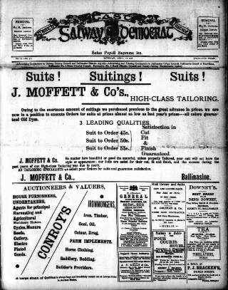 cover page of East Galway Democrat published on April 1, 1916