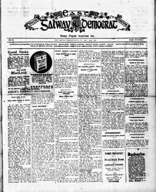 cover page of East Galway Democrat published on May 22, 1943