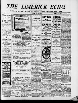 cover page of Limerick Echo published on August 2, 1904