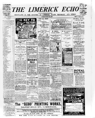 cover page of Limerick Echo published on May 22, 1906