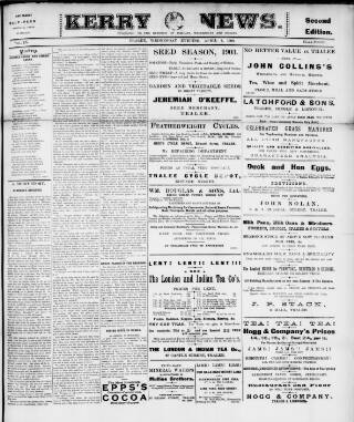 cover page of Kerry News published on April 1, 1903
