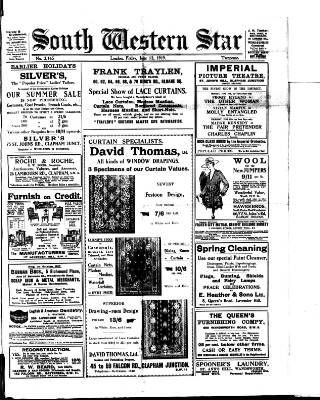 cover page of South Western Star published on June 13, 1919