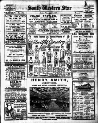 cover page of South Western Star published on April 1, 1927
