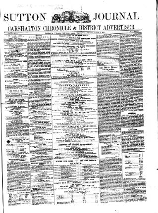 cover page of Sutton Journal published on August 2, 1865
