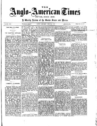 cover page of Anglo-American Times published on June 13, 1896