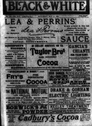 cover page of Black & White published on May 22, 1897