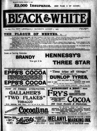 cover page of Black & White published on August 2, 1902