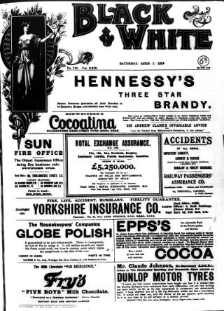 cover page of Black & White published on April 1, 1905