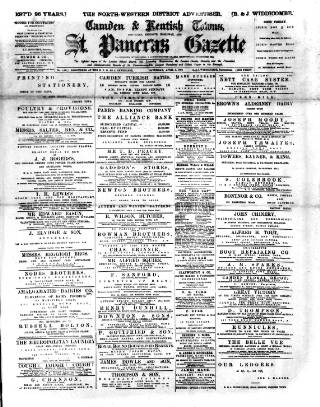 cover page of St. Pancras Gazette published on April 1, 1893