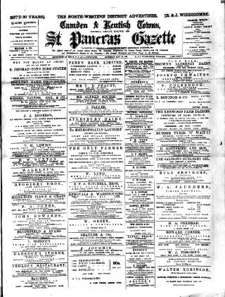 cover page of St. Pancras Gazette published on May 22, 1897