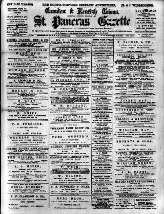 cover page of St. Pancras Gazette published on September 23, 1904