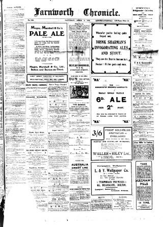 cover page of Farnworth Chronicle published on April 1, 1911