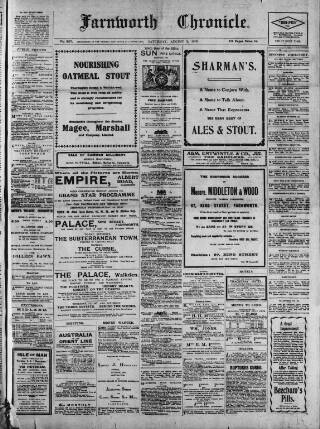 cover page of Farnworth Chronicle published on August 2, 1913