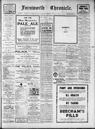 cover page of Farnworth Chronicle published on May 22, 1915