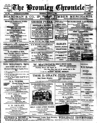cover page of Bromley Chronicle published on August 2, 1906