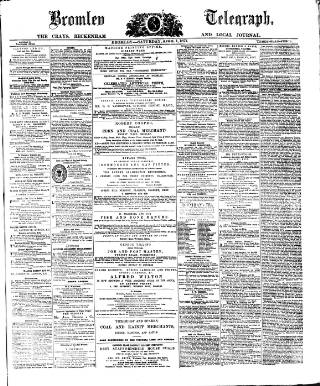 cover page of Bromley and West Kent Telegraph published on April 1, 1871