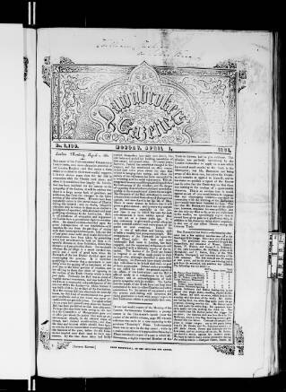 cover page of Pawnbrokers' Gazette published on April 1, 1861
