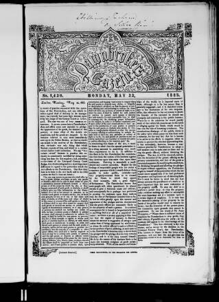 cover page of Pawnbrokers' Gazette published on May 22, 1865