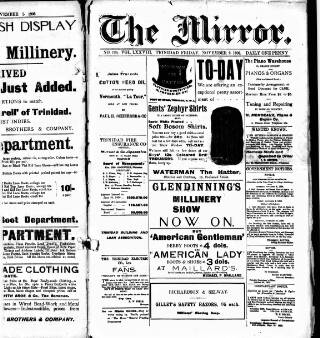 cover page of Mirror (Trinidad & Tobago) published on November 2, 1906