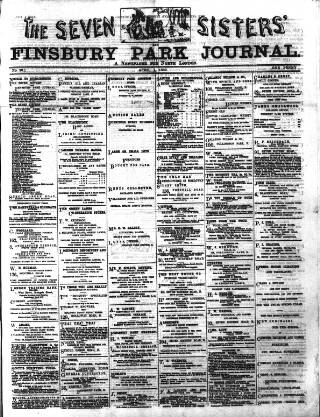 cover page of Hornsey & Finsbury Park Journal published on April 1, 1880