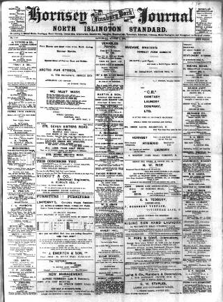 cover page of Hornsey & Finsbury Park Journal published on August 2, 1902