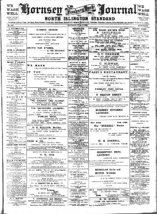 cover page of Hornsey & Finsbury Park Journal published on June 13, 1903