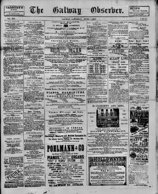 cover page of Galway Observer published on April 1, 1893