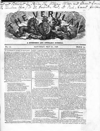 cover page of Verulam published on May 10, 1828