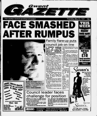 cover page of Gwent Gazette published on May 22, 1997
