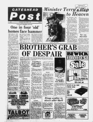 cover page of Gateshead Post published on August 2, 1979