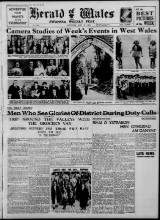 cover page of Herald of Wales published on May 22, 1937