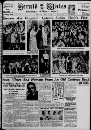 cover page of Herald of Wales published on April 1, 1939