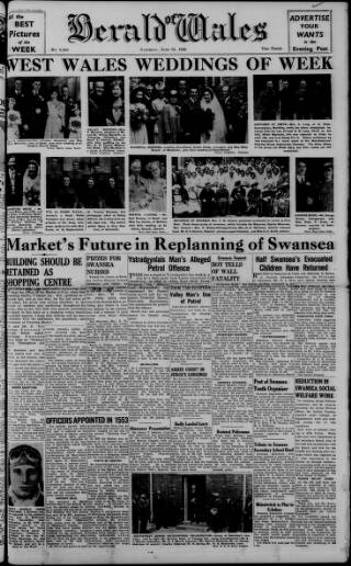 cover page of Herald of Wales published on June 13, 1942