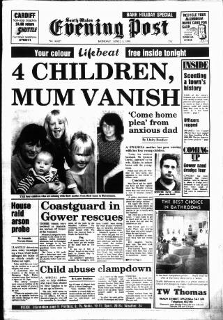 cover page of South Wales Daily Post published on April 1, 1991