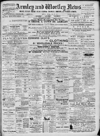 cover page of Armley and Wortley News published on May 22, 1891