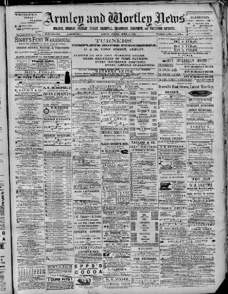 cover page of Armley and Wortley News published on April 1, 1892