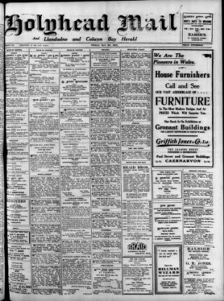 cover page of Holyhead Mail and Anglesey Herald published on May 22, 1931