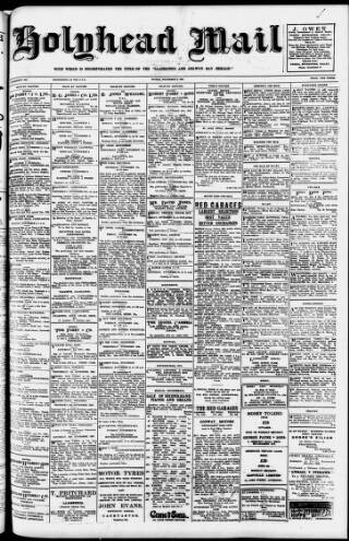 cover page of Holyhead Mail and Anglesey Herald published on November 2, 1934