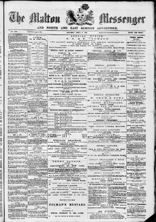 cover page of Malton Messenger published on April 1, 1882