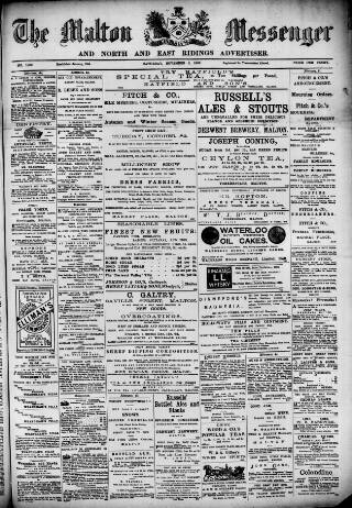 cover page of Malton Messenger published on November 2, 1889
