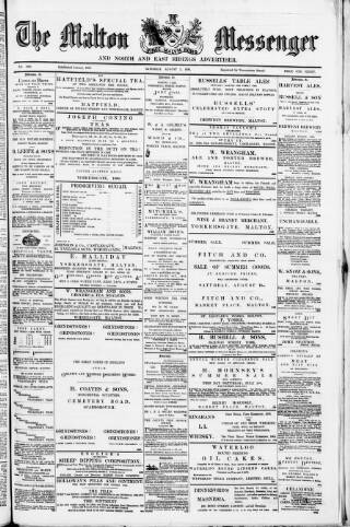 cover page of Malton Messenger published on August 2, 1890