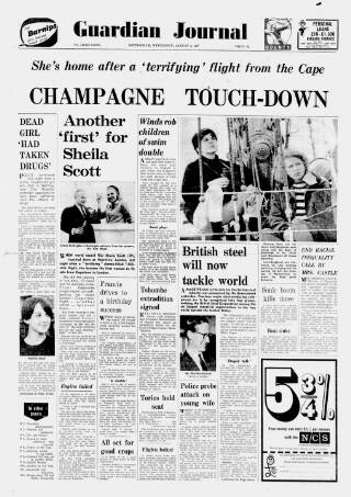 cover page of Nottingham Guardian published on August 2, 1967